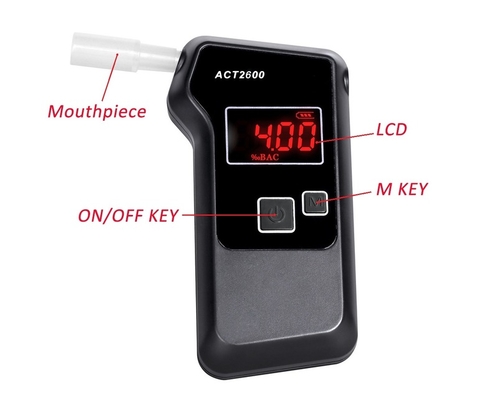 Factory wholesale quick response breathalyzer use fuel cell sensor personal alcohol tester ACT2600