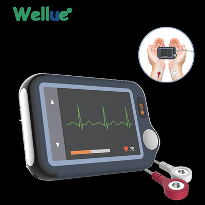 Lead I Wire Ekg Monitor Electrocardiogram Machine Viatom Pulsebit Holter Ecg Device Personal Leads Ecg Ekg with Cable and Electro Pads