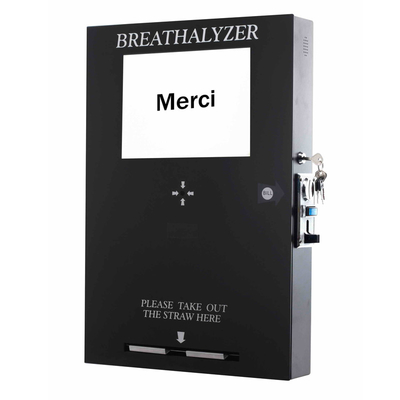 Alcohol Breath Analyzer Wall Mount Wine Alcohol Tester Digital Coin Acceptor For French