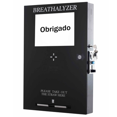 Coin Operated Breath Alcohol Tester Security FUEL CELL SENSOR Breathalyzer With LCD TV