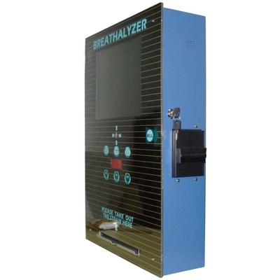 Alcohol Breath Analyzer Bill Operated Vending Breathalyzer With LCD TV OEM Able Add Printer Touch Screen